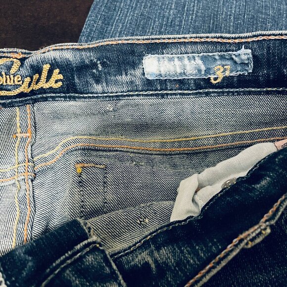 NEW w Tags Blue Cult Womens Denim Jeans Bootcut Dark Wash Y2K Vintage 31 Kate - Picture 6 of 8